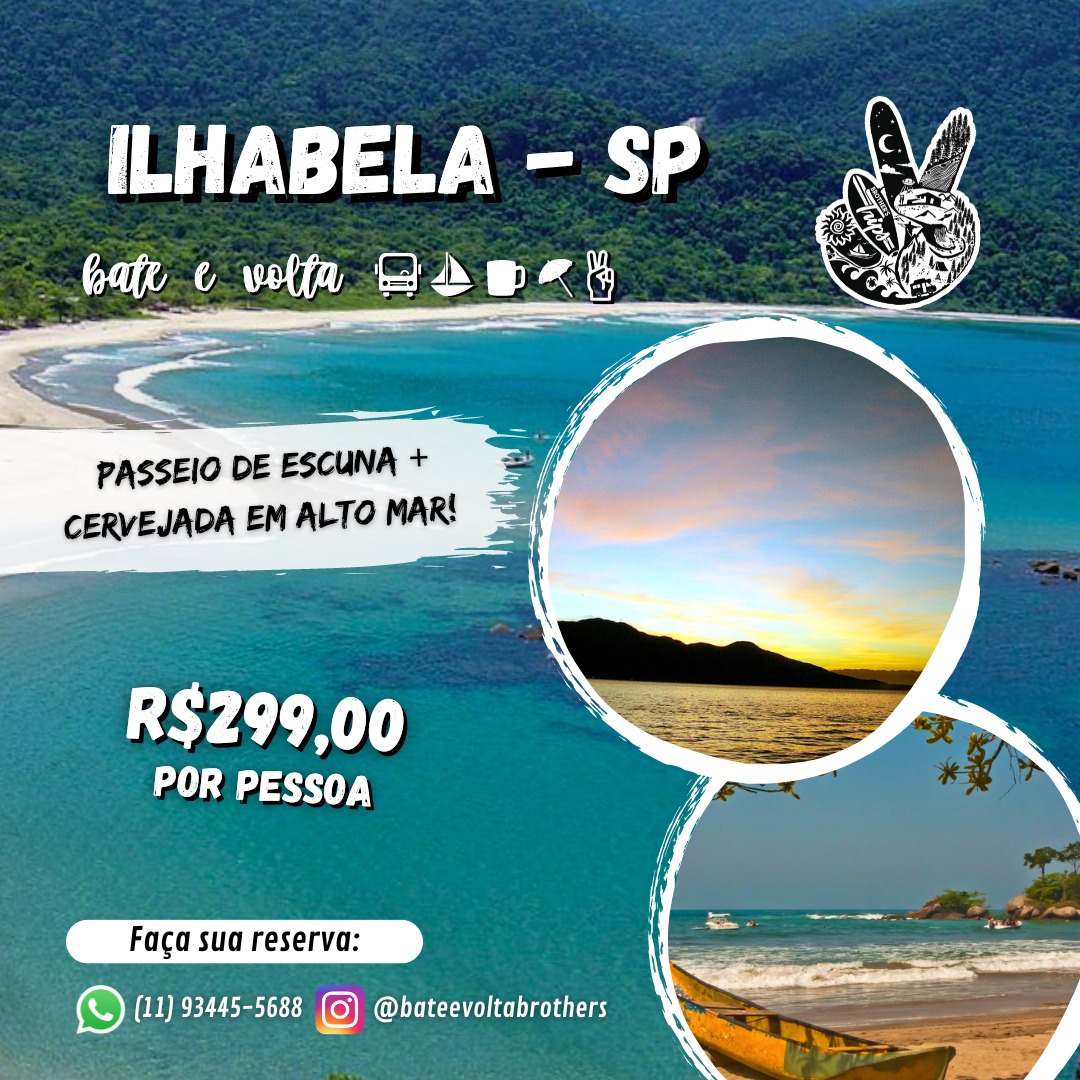 23/03/2025 BATE E VOLTA PARA ILHABELA + CERVEJADA EM ALTO MAR AO ESTILO BROTHER'S TRIPS!!!